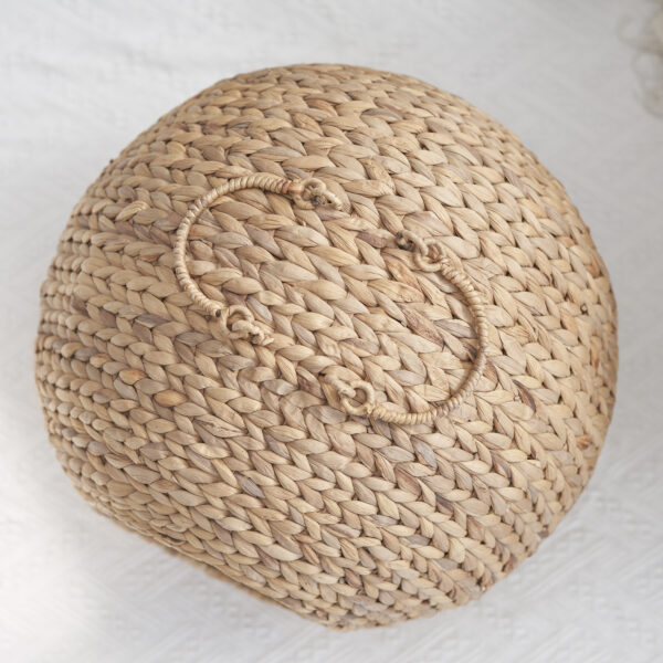 5641b0a7681e424985c33c849dba3f1b_20240320_adfdff747569cf324d223ff9a760b9af Gertrude Water Hyacinth Woven Wicker Round Cat Bed Cave with Handles - 18" x 18" x 18" - For Any Size Cat Breeds, Chihuahua and Use with Cat Tower