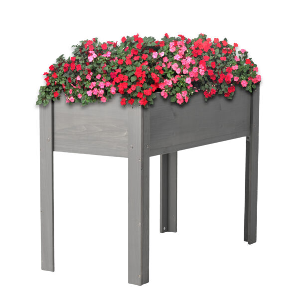 5683ed565246424b848674a3470888bd_7f1bcbe95014091a791a2e637f98a0c8 Raised Garden Bed with Legs, Elevated Wooden Planter Box for Outdoor Plants Flowers Fruits Vegetable Herb Growing