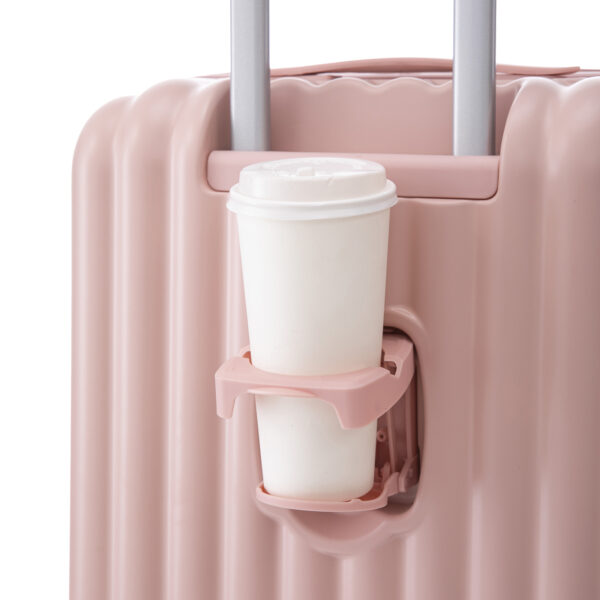 20"/24"/28" 3 pcs/set in ABS Spinner Wheel Luggage, Carry on Suitcase, with Cup Holder & USB Port & Phone Holder (Pink)