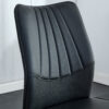 Table and chair set.63*31.4 Inch Pandora Patterned Sintered Stone Dining Table Set - 6 Shell Textured Black Chairs, Modern Light Luxury.Perfect For Dinner Room,Meeting Room,Kitchen,etc.