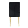 2 piece dining chairs.The gold metal legs complement the black velvet, showcasing a perfect blend of modern and classic elements.Suitable for various occasions such as kitchens,conference rooms, etc.