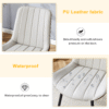 Extended Seat Cushion PU Dining Chair Set - Four Pieces.Smooth line design,Integral metal leg structure,Can integrate well into various modern home decoration styles.Gray and Brown Splicing Colors.
