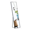 The 4st generation aluminum alloy metal frame wall mounted full body mirror, bathroom makeup mirror, bedroom, decorative mirror, clothing store, floor mounted large mirror, black 63 "* 20"W1151127265