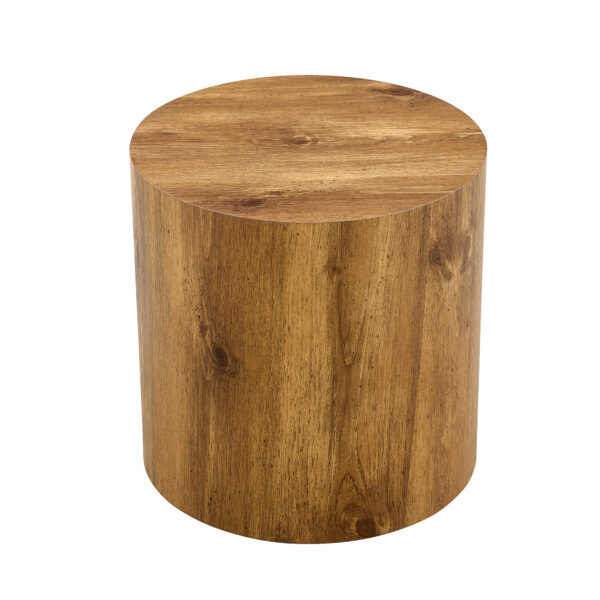 575cd196bb2f4d77b77d2cdc904c9acf_1f43f80b616ad588a4b82e78d974ee6a The cylindrical table with its patterned design can be easily integrated into a variety of interior styles, from coffee tables to small dining tables, workbenches or makeshift writing desks.