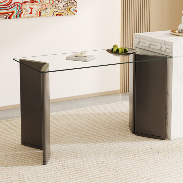 575df3d35b1d49ad8e5ad0f9c731ec0d_da1eee0830f55ab51cee67fd7426198e ONLY Separate Glass Tabletop.24*48 inch Rectangular heat-resistant Transparent Tempered glass Tabletop.Suitable for various occasions such as kitchens and restaurants.Transparent,24*48*0.31 inch.