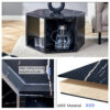 Hexagonal MDF coffee table, characteristic pattern stickers, multi-hole design to give more storage space, simple and convenient design makes it suitable for all kinds of style scenes.