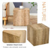 Elevate your living space with this square modern MDF coffee table that showcases smooth, light wood color texture patterns. It is characterized by stylish design.15.7*15.7*15.7