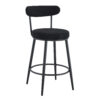 Fashionable and Comfortable - Two Sets of Ergonomic High Legged Bar Chairs, With Black Breathable Fabric Cushions And a Total Height of 35.5 Inches.Pack two in one box.