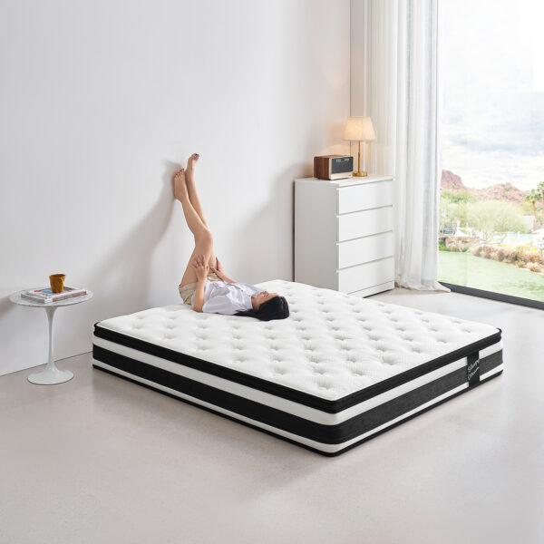 12 Inch  Full Size Breathable Cool Oeko-Tex100 Cover Memory Foam Individual Pocket Spring Hybrid Mattress
