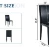 Two black PU dining chairs, simple and versatile, comfortable and accompanied. The exquisite and multifunctional dining chair has opened up a comfortable new experience. (2-piece set)