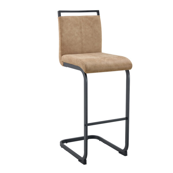 587c6adabbff4fe5b9440c9753042fc9_87e9833a35fe6375661eee53a51bfe86 42.5 Inch Tall Brown Tech Fabric Bar Stool - A Perfect Combination of Modern Design, Comfort, and Stability.A Set of 2.Suitable Not Only For Home Use But Also For Bars, Restaurants,And Other Settings.