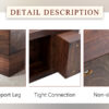 Modern Simple Walnut Colored Texture Sticker MDF Coffee Table - 43.3"x21.6"x17.2" Practical Model.Making it an ideal addition to any living room or apartment.