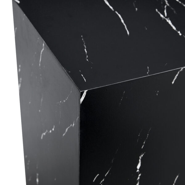 59403edeff6e4efeac9f80bb42e7de28_c18c10e8f76df6ef63afc0f8ff3bf797 15.7*15.7*15.7 Inch Black Marble Texture MDF Coffee Table - Luxurious Design, Perfect Living Room Accent.Cube fashion texture design coffee table, suitable for various situations and scenes.