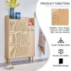 Modern minimalist storage cabinet, Japanese rattan shoe cabinet, bed top cabinet, small home furniture. Suitable for corridors and living rooms.    W115170127