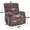 Lift Recliner Chair Heat Massage Dual Motor Infinite Position Up to 350 LBS Large Electric Power Lift Recliners with Power-Remote, Medium-firm and Heavy duty, Brown
