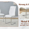 Table and chair set.63*31.4 Inch Pandora Patterned Sintered Stone Dining Table Set - 6 White Chairs With Silver Metal Legs.Modern Light Luxury.Perfect For Dinner Room,Meeting Room,Kitchen,etc.