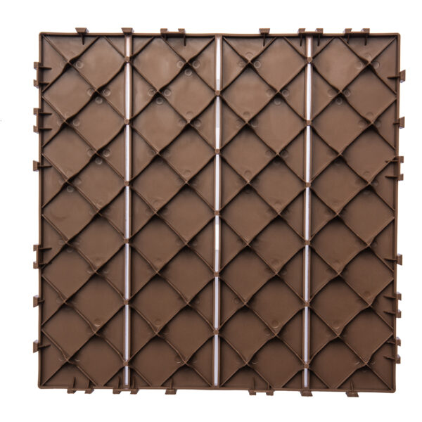 76-Pack 11.42"x11.42" Plastic Interlocking Deck Tiles - 68.80 Sq.Ft Outdoor Plastic Flooring,Super Durable & Waterproof, All-Weather Indoor/Outdoor Use,Eco-Friendly Non-Toxic Material