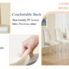 55"x31.5"Cream-Style White MDF Dining Table Set with 6 Armless Chairs.The backrest of the dining chair is designed with multiple vertical stripes.Adding a warm atmosphere to your family.