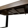 Rectangle extendable dining table for 6-10 people aged effect wood and black 160-200 cm