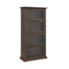 4 Tier Glass Display Cabinet for Living Room Stylish Storage Curio Cabinet with Flip Up Glass Doors Perfect Collectors Showcase Toy Figure Organizers Rack Elegant Bookcase- BROWN