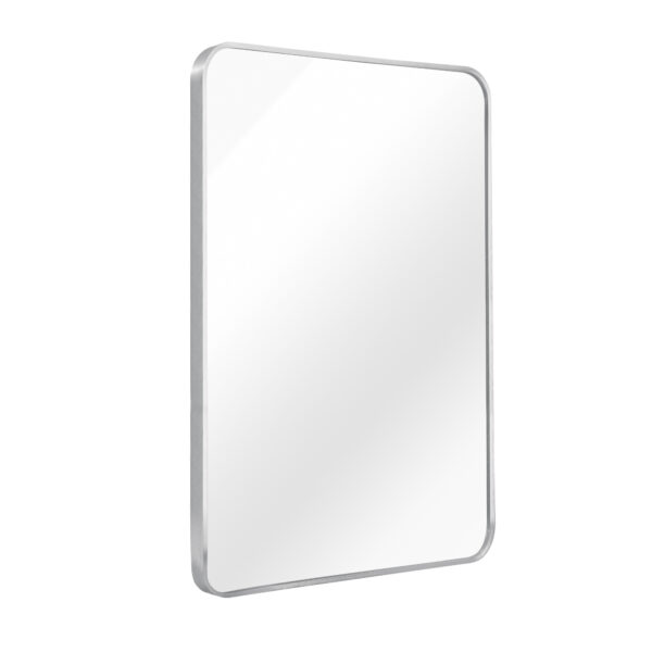 22x30 Inch Silver Metal Framed Rectangular Bathrrom Mirror for Wall.(W2203P183126)