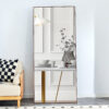 Fourth generation solid wood frame long mirror, dressing mirror, bedroom foyer, decorative mirror, clothing store, floor to ceiling mirror, wall mounted. 71 "* 31.4"