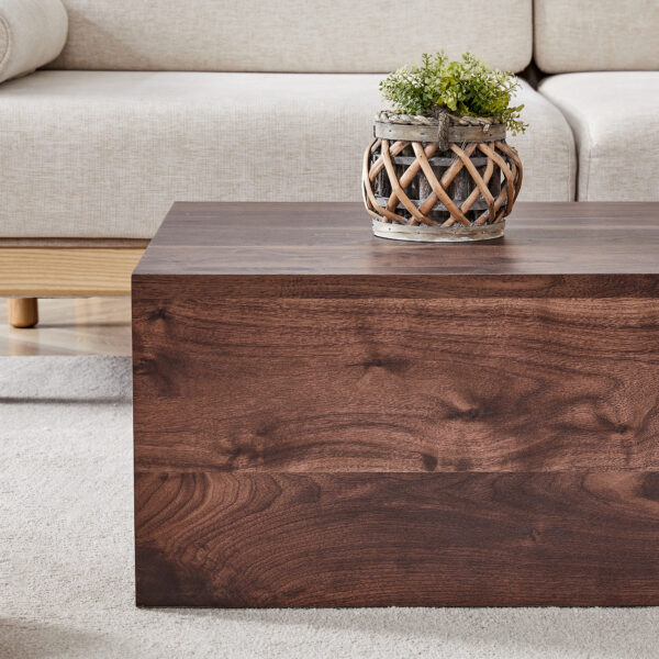 5a75595c7f384df9b60942761b311ed6_6f4d688243a8da8598de3d9f6457a7ff 39.3*23.6*12 Inch Walnut Wood Grain MDF Coffee Table - Luxurious Design, Perfect Living Room Accent.Fashion texture design coffee table, suitable for various situations and scenes.