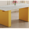 Large modern rectangular table with 0.4 inch patterned tabletop and large MDF table legs, suitable for kitchen, dining room, and living room 71 "* 35.4" * 30 "  1546