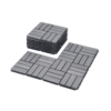 30 PCS Interlocking Deck Tiles Checker Pattern, 12" x 12" Square Light Gray Acacia Hardwood Outdoor Flooring for Patio, Bancony, Pool Side,...
