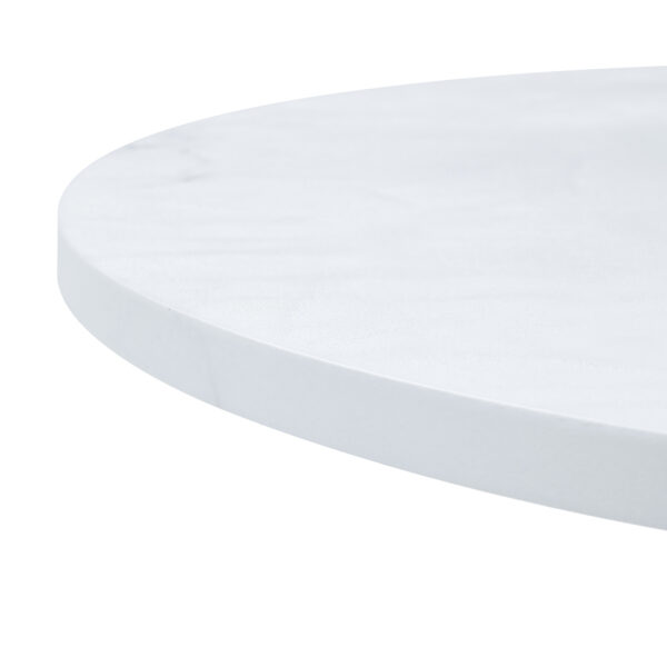 5ba98e37858e4a20a42850ef5ac77766_8e71ff5ffc62a091da6df62115c207e7 Table and chair set.A Modern Minimalist Circular Dining Table With A Diameter Of 33.3 Inches.Paired With 4 High Quality Light Gray Dining Chairs Made Of Linen Fabric.Iron pipe spraying Legs.