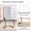Table and chair set.Large modern rectangular table with 0.4 inch patterned glass tabletop and large MDF table legs.Comes with 8 chairs with faux leather cushioned seats and golden metal legs.