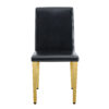 Two Black PU dining chairs, Golden Metal Legs.Simple and versatile, comfortable and accompanied. Exquisite and versatile dining chairs unlock a comfortable new experience.(Set of 2)