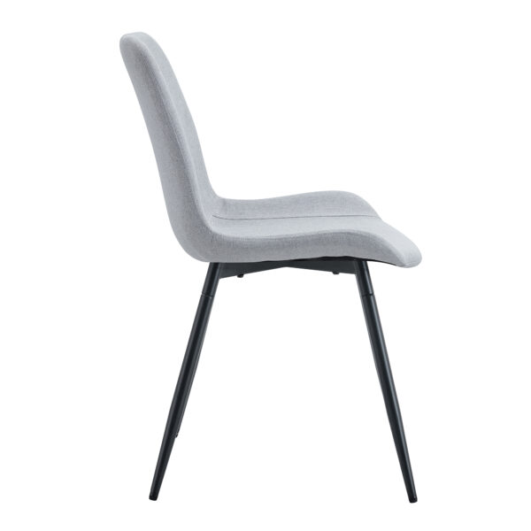 5bedf4e5b92a42d0aefa99730d09e064_fd008fa39a848d6d9ef483563349b895 Comfortable Linen-Cotton Dining Chair Set - Four Pieces in Light Gray.Integrated Seat and Backrest,Linen-Cotton Material,Curved Widened Cushion Design For More Comfort.