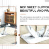 Modern minimalist transparent tempered glass coffee table with marble patterned MDF legs and stainless steel decorative columns. Computer desk. Game table. CT-907