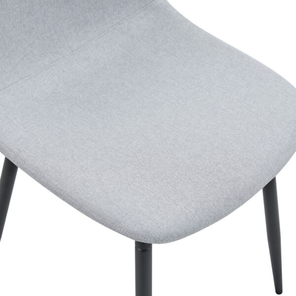 5cb6ba495acf4c3b99df21a30dde2c54_fd42b5dd33ee36f649a4ddb27961754a Table and chair set.Modern Black Marble Pattern MDF Dining Set - 55"x31.4" with 6 Light Gray Linen Fabric Chairs.Iron Pipe Spraying Chair Legs.Suitable for kitchen,Dining room,etc.