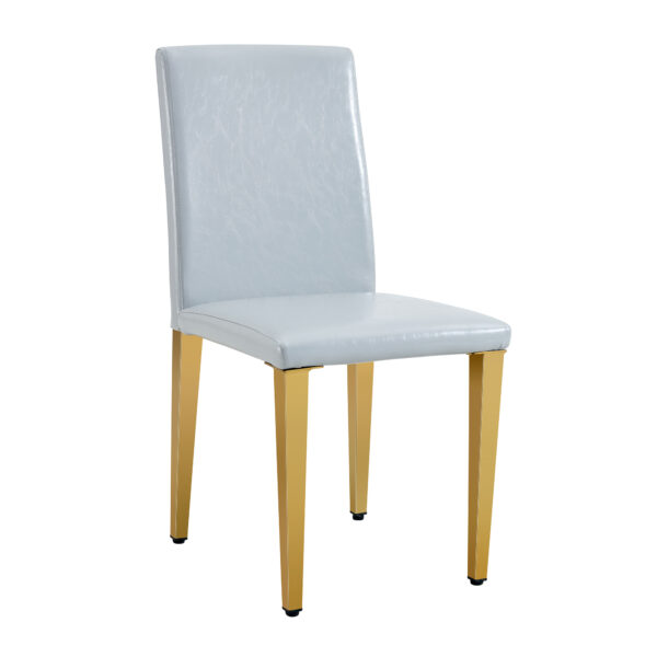 5da2d457b6bc47199cd8b717f816257c_4313d3dd66fdfa01dd3d51d62daa6e62 Four Light Gray PU dining chairs, simple and versatile, comfortable and accompanied. Exquisite and versatile dining chairs unlock a comfortable new experience.(Set of 4)
