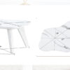 Modern minimalist white imitation marble table top.  Solid wood legs, cloud shape to give you a new experience, computer desk.  The game table.  Suitable for dining and living rooms.