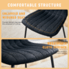 Luxury Minimalist Chairs - A set of 4 high quality dining chairs with black metal legs. The integral metal leg structure is suitable for various interior decoration styles.