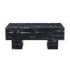 Modern Simple Black Marble Texture MDF Coffee Table - 43.3"x21.6"x17.2" Practical Model.Making it an ideal addition to any living room or apartment.W1151134965
