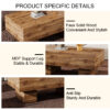 This modern rectangular coffee table features a stylish wood color, making it an ideal addition to any living room or apartment, and measures 43.3 "x 21.6" x 17.2 ".W1151P168335