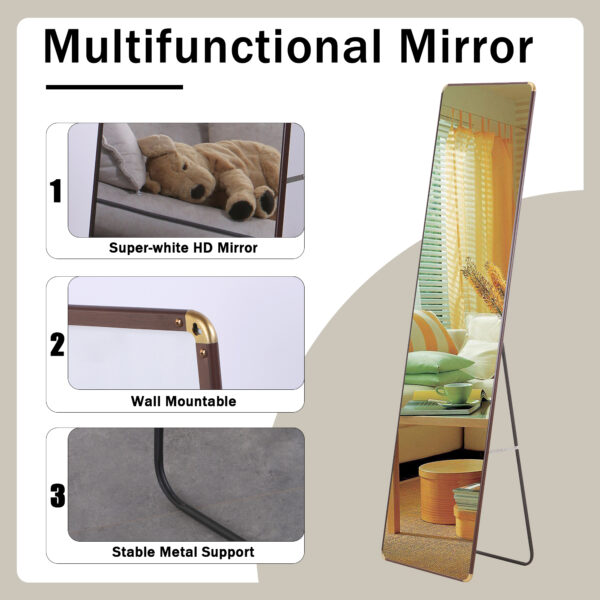 The 4th generation floor standing full-length mirror. wall mirror, bathroom makeup mirror, bedroom foyer, clothing store, wall mounted. 60 "* 16.5"