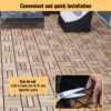 30 PCS Interlocking Deck Tiles Checker Pattern, 12" x 12" Square Yellow Acacia Hardwood Outdoor Flooring for Patio, Bancony, Pool Side,...