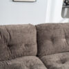 Two-seat Sectional Sofa Modular Deep Seat Sofa Couch Chenille Sofa Sleeper Comfy Upholstered Furniture for Living Room Apartment Studio Office-Gray
