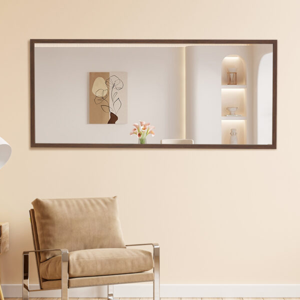 5f0ed397c62b4ee38f70cc8b471933cd_20240315_1f02c3ee508a67e53ac2ad23263c7d2b Fourth generation solid wood frame full-length mirror, dressing mirror, bedroom porch, decorative mirror, clothing store, floor standing large mirror, wall mounted. 71 "* 31.5"