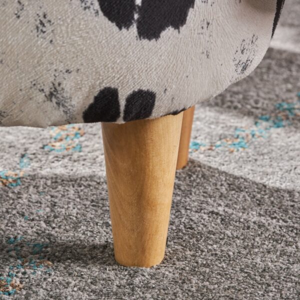 5f78f1ad801b4177a7037b0d3a570d18_28b22e4633c18b5c529ca39575fbdab3 Black and White Cow-Shaped Ottoman, Modern Ottoman, Modern Accent Stool Home Decor, Suitable for Living Room, Bedroom, Porch, Garden, Backyard, Balcony