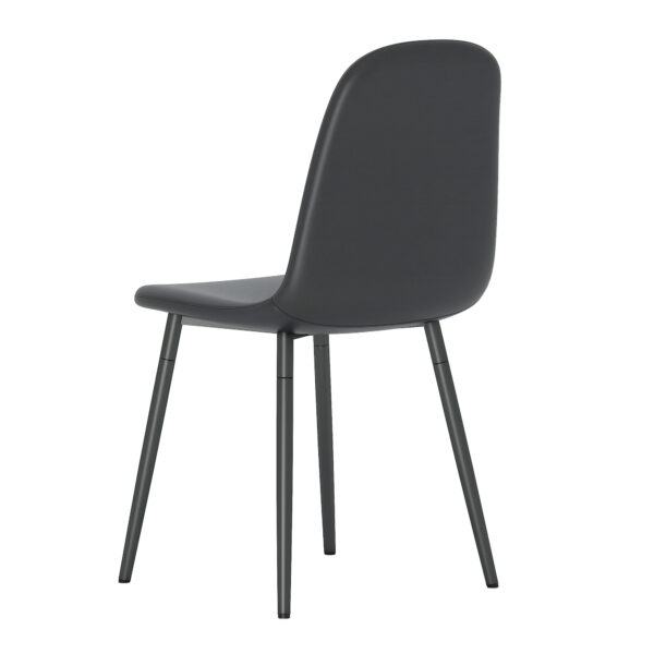 5f821da9db3b4357bf62ca76a2c45194_0a2bbe0db547780acdc79123dd157f4c Modern Minimalist Black Dining Chair Set - Four Chairs per Box, Stable and Comfortable.Modern Mid-Century Style Upholstered Side Chairs,Spoon Shaped Chairs With Black Metal Legs.