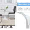 Luxury Simple Arch Chair - Set of 4 Dark Gray PU Material High Resilience Dining Chair with Arched Metal Silver Leg.Crazy Horse Texture PU Dining Chairs.