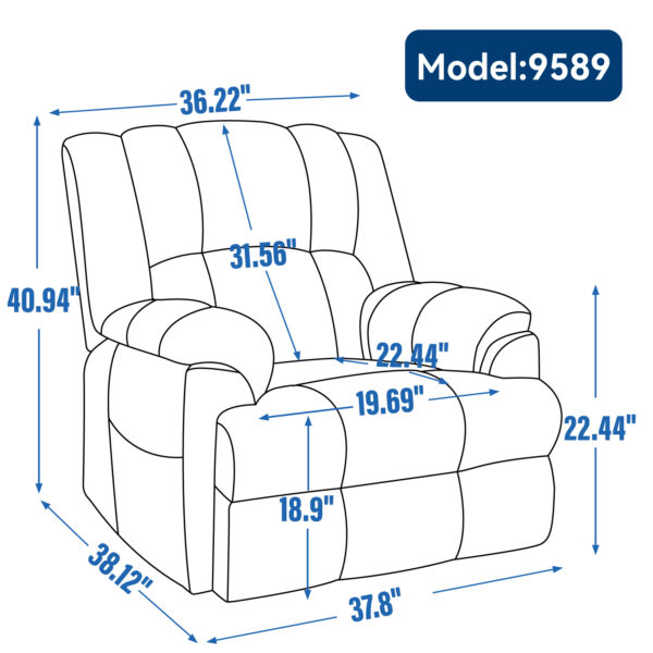 Dual Motor Heat Massage Infinite Position Up to 350 LBS Electric Power Lift Recliners with Power-Remote, Medium-firm and Heavy Duty, Beige