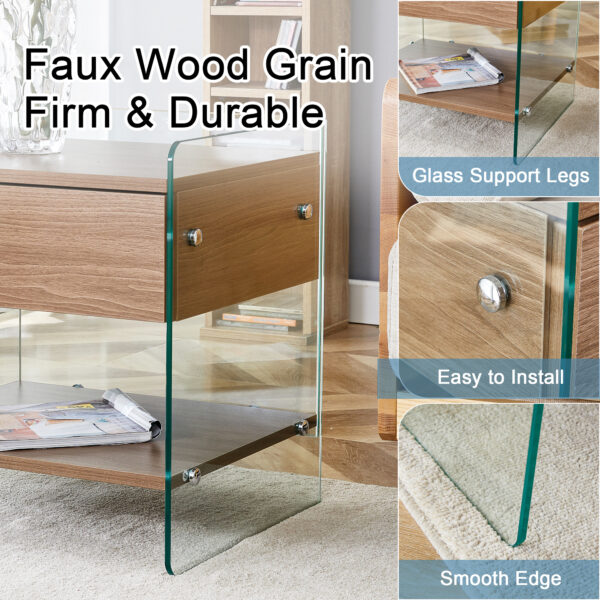 5fdf140348cb46278363e68e8e201f46_ab4f4d4b0855abd0cbcb12c1ae85de66 Bedside table with drawers. The board surface is MDF sticker, and both sides are transparent tempered glass. The design is simple and elegant, with excellent storage functions.