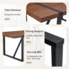 Table and chair set.Industrial Style Walnut-Colored Rectangular Dining Table - 71"x39.3" Large Size.Paired with 6 Brown Suede Chairs.Brown armless dining chair,Suitable for kitchen,Dining room,etc.